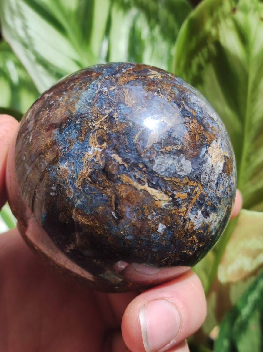 Pietersite ~ Magische Edelstein Kugel Massage & Deko Sphere Crystal Spielkugel Meditation ~HIPPIE ~GOA ~Boho ~Ethno ~Heilstein 1234 - Art of Nature Berlin