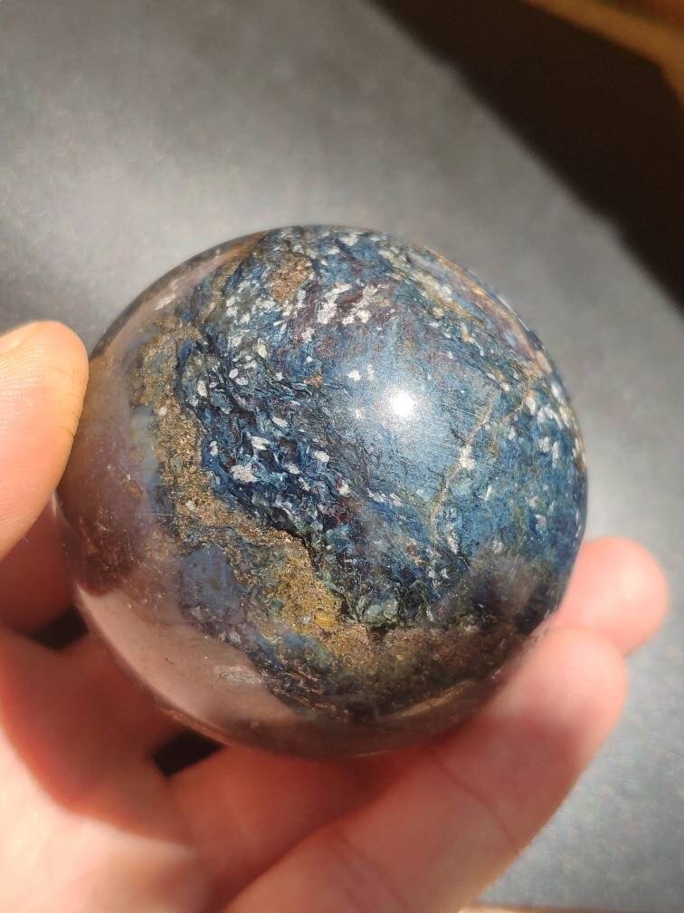 Pietersite ~ Magische Edelstein Kugel Massage & Deko Sphere Crystal Spielkugel Meditation ~HIPPIE ~GOA ~Boho ~Ethno ~Heilstein 1234 - Art of Nature Berlin