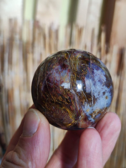 Pietersite ~ Magische Edelstein Kugel Massage & Deko Sphere Crystal Spielkugel Meditation ~HIPPIE ~GOA ~Boho ~Ethno ~Heilstein - Art of Nature Berlin