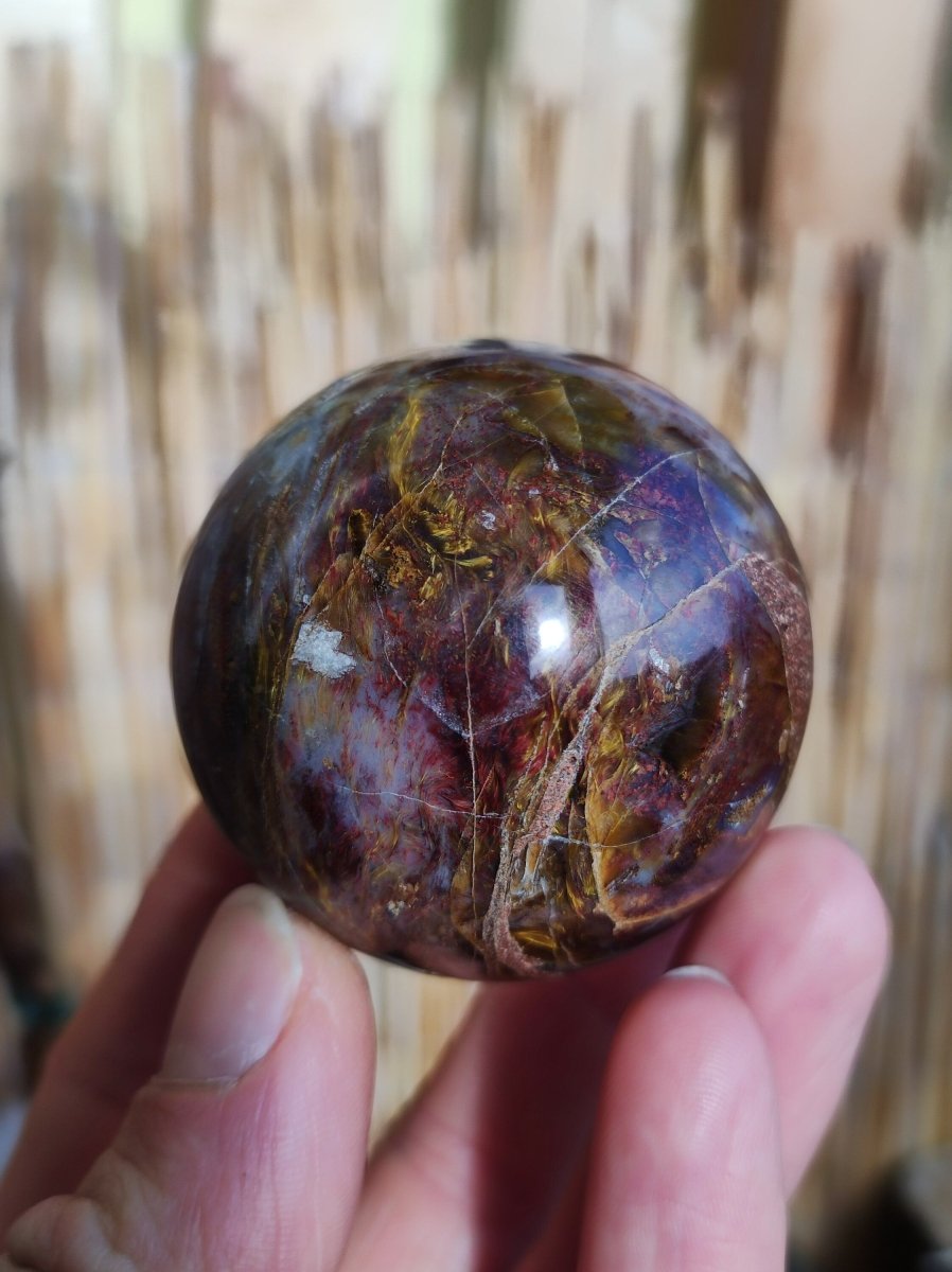 Pietersite ~ Magische Edelstein Kugel Massage & Deko Sphere Crystal Spielkugel Meditation ~HIPPIE ~GOA ~Boho ~Ethno ~Heilstein - Art of Nature Berlin