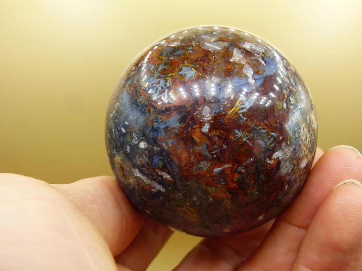 Pietersite ~ Magische Edelstein Kugel Massage & Deko Sphere Crystal Spielkugel Meditation ~HIPPIE ~GOA ~Boho ~Ethno ~Heilstein - Art of Nature Berlin