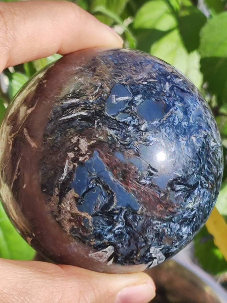 Pietersite ~ Magische Edelstein Kugel Massage & Deko Sphere Crystal Spielkugel Meditation ~HIPPIE ~GOA ~Boho ~Ethno ~Heilstein - Art of Nature Berlin