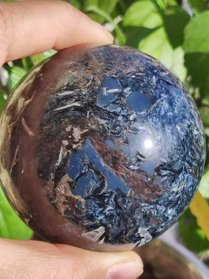 Pietersite ~ Magische Edelstein Kugel Massage & Deko Sphere Crystal Spielkugel Meditation ~HIPPIE ~GOA ~Boho ~Ethno ~Heilstein - Art of Nature Berlin