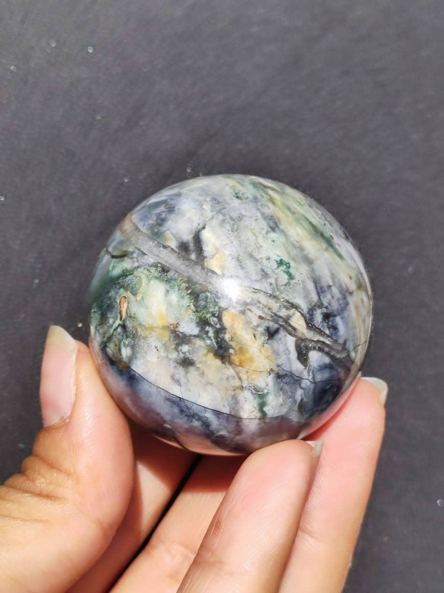 Pietersite ~ Magische Edelstein Kugel Massage & Deko Sphere Crystal Spielkugel Meditation ~HIPPIE ~GOA ~Boho ~Ethno ~Heilstein - Art of Nature Berlin