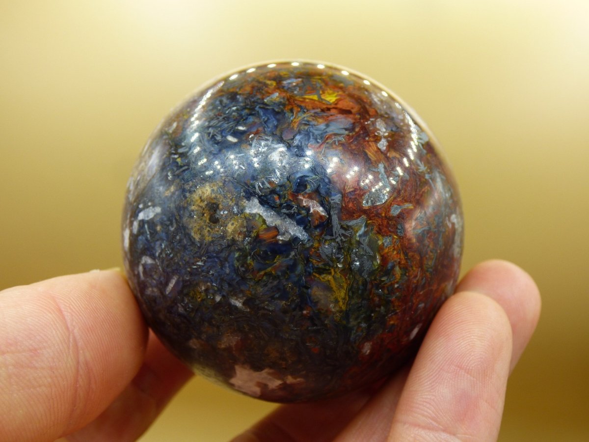 Pietersite ~ Magische Edelstein Kugel Massage & Deko Sphere Crystal Spielkugel Meditation ~HIPPIE ~GOA ~Boho ~Ethno ~Heilstein - Art of Nature Berlin