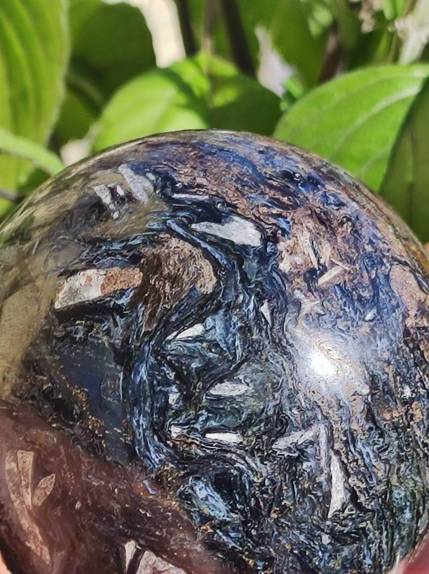 Pietersite ~ Magische Edelstein Kugel Massage & Deko Sphere Crystal Spielkugel Meditation ~HIPPIE ~GOA ~Boho ~Ethno ~Heilstein - Art of Nature Berlin