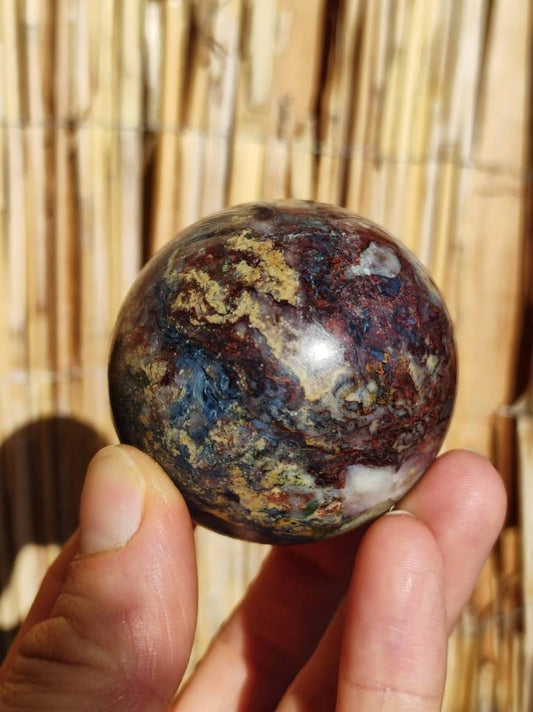 Pietersite ~ Magische Edelstein Kugel Massage & Deko Sphere Crystal Spielkugel Meditation ~HIPPIE ~GOA ~Boho ~Ethno ~Heilstein ~Naturschatz - Art of Nature Berlin