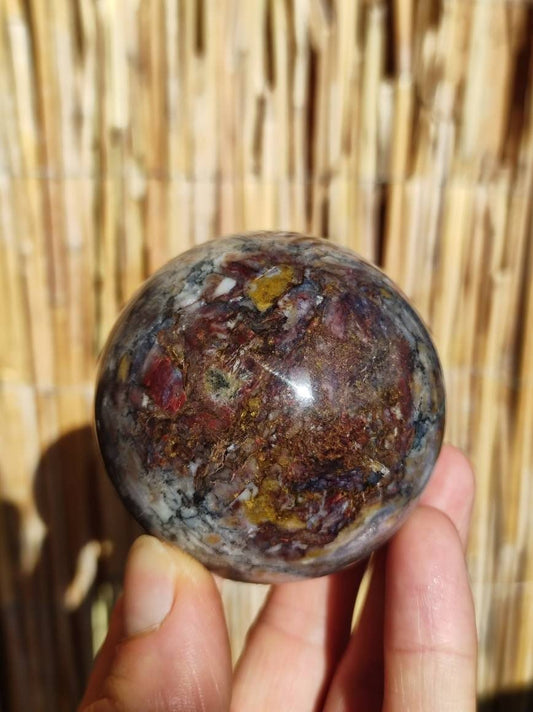 Pietersite ~ Magische Edelstein Kugel Massage & Deko Sphere Crystal Spielkugel Meditation ~HIPPIE ~GOA ~Boho ~Ethno ~Heilstein ~Naturschatz - Art of Nature Berlin