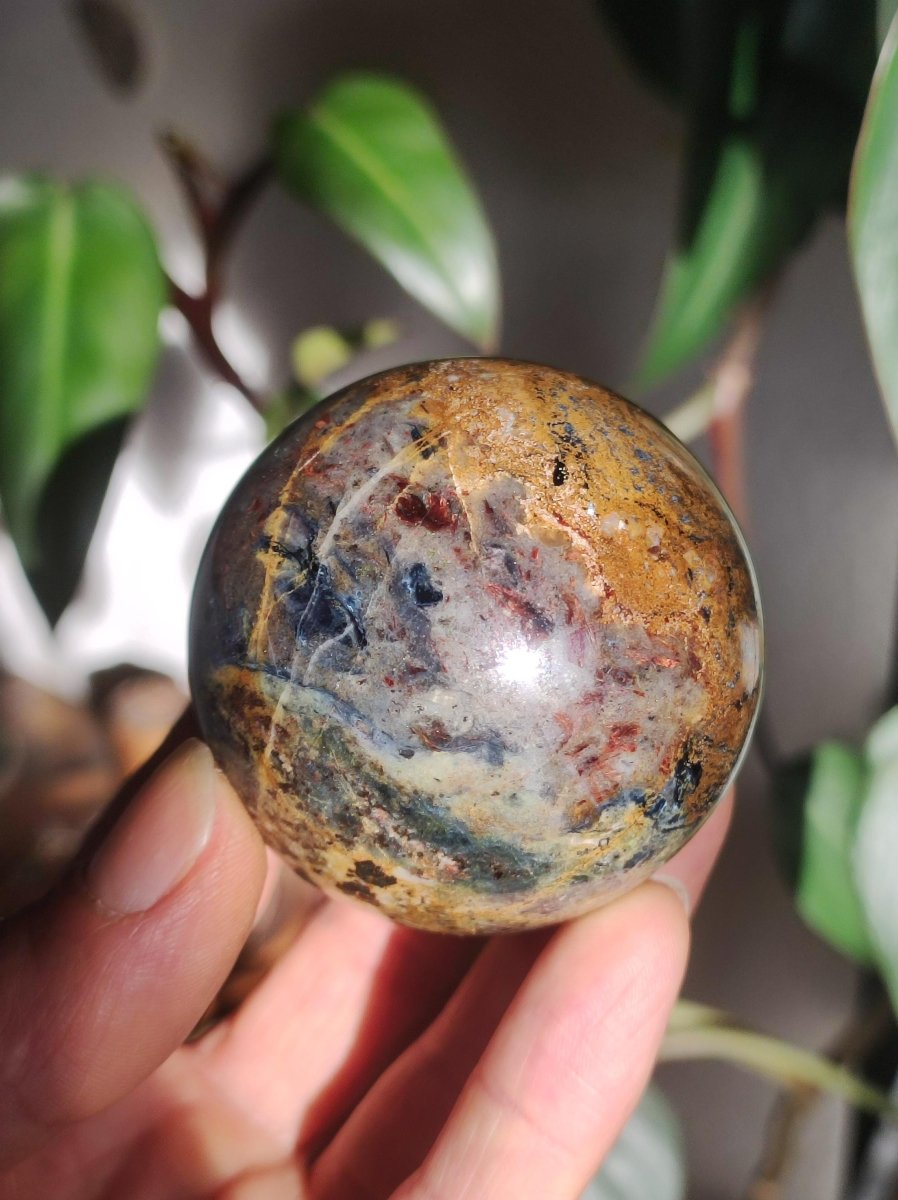 Pietersite ~ Magische Edelstein Kugel Massage & Deko Sphere Crystal Spielkugel Meditation ~HIPPIE ~GOA ~Boho ~Ethno ~Heilstein ~Naturschatz - Art of Nature Berlin