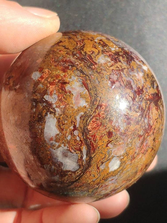 Pietersite ~ Magische Edelstein Kugel Massage & Deko Sphere Crystal Spielkugel Meditation ~HIPPIE ~GOA ~Boho ~Ethno ~Heilstein ~Naturschatz - Art of Nature Berlin