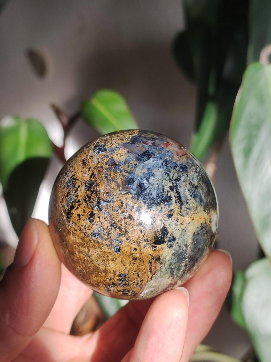 Pietersite ~ Magische Edelstein Kugel Massage & Deko Sphere Crystal Spielkugel Meditation ~HIPPIE ~GOA ~Boho ~Ethno ~Heilstein ~Naturschatz - Art of Nature Berlin