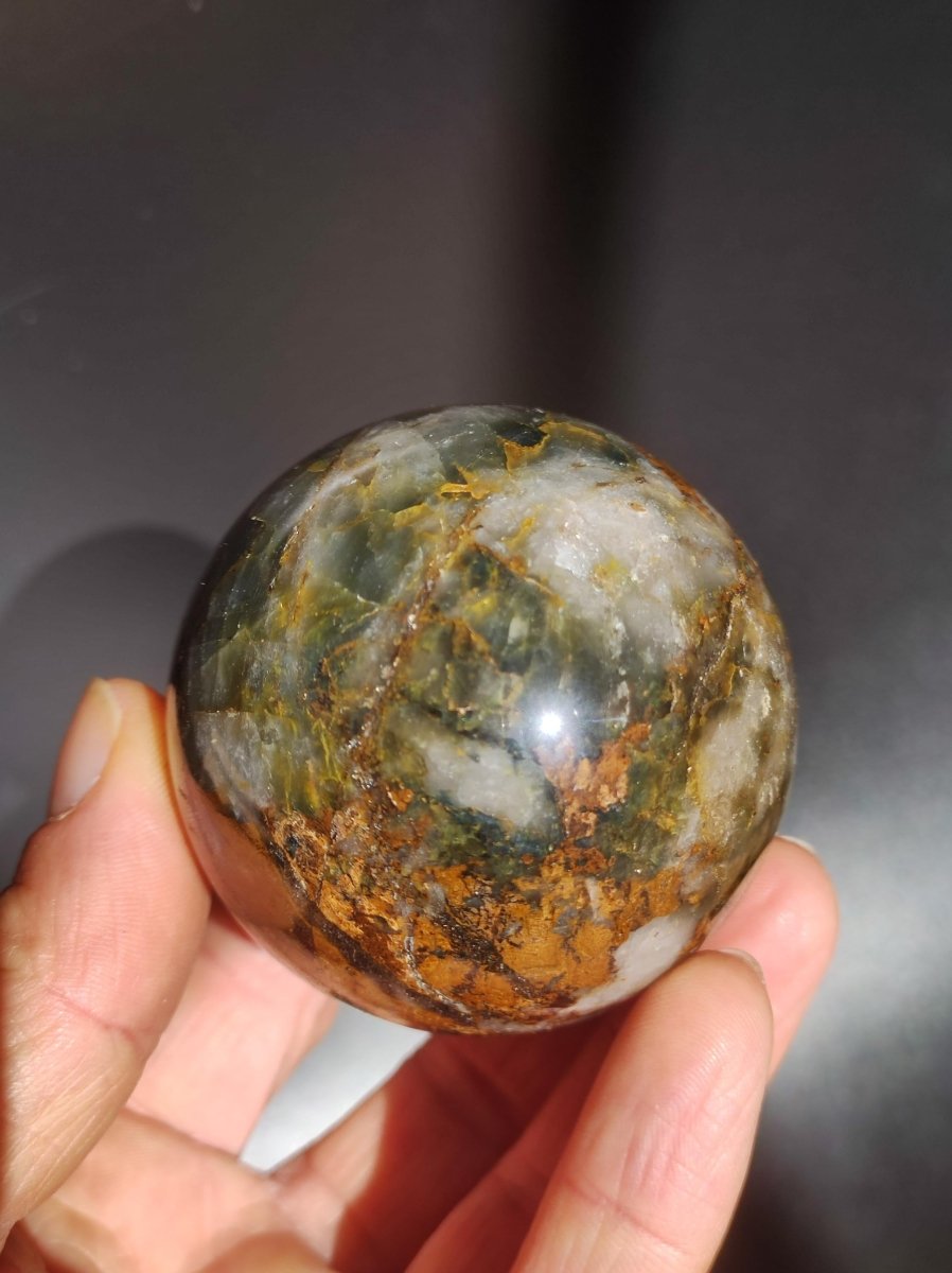 Pietersite ~ Magische Edelstein Kugel Massage & Deko Sphere Crystal Spielkugel Meditation ~HIPPIE ~GOA ~Boho ~Ethno ~Heilstein ~Naturschatz - Art of Nature Berlin