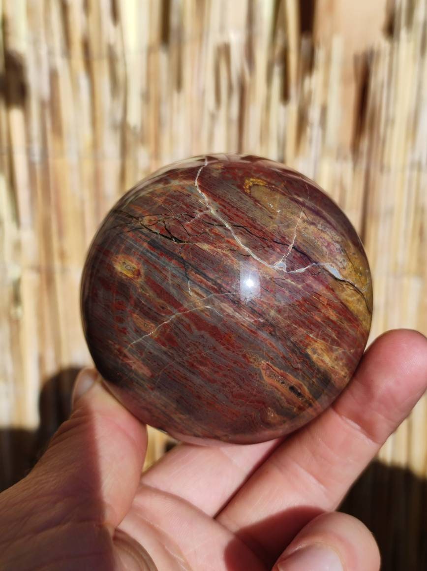 Pietersite ~ Magische Edelstein Kugel Massage & Deko Sphere Crystal Spielkugel Meditation ~HIPPIE ~GOA ~Boho ~Ethno ~Heilstein ~Naturschatz - Art of Nature Berlin