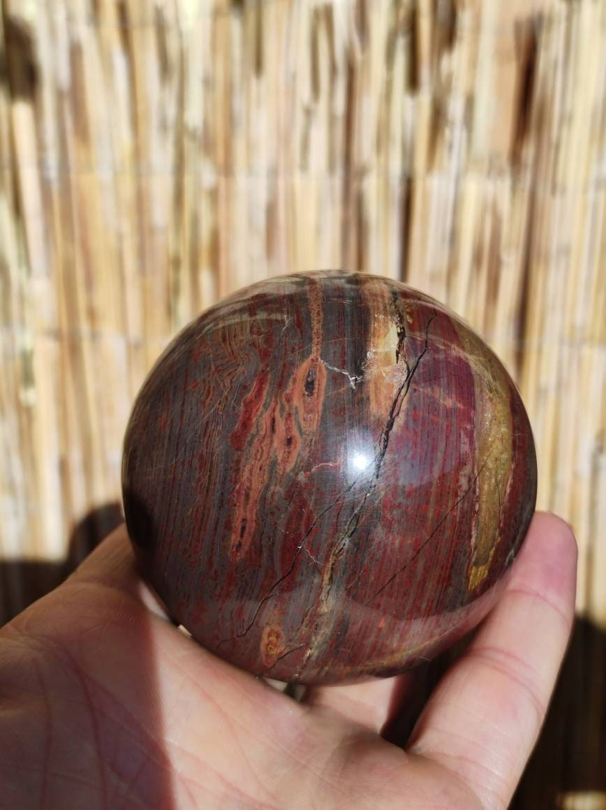 Pietersite ~ Magische Edelstein Kugel Massage & Deko Sphere Crystal Spielkugel Meditation ~HIPPIE ~GOA ~Boho ~Ethno ~Heilstein ~Naturschatz - Art of Nature Berlin