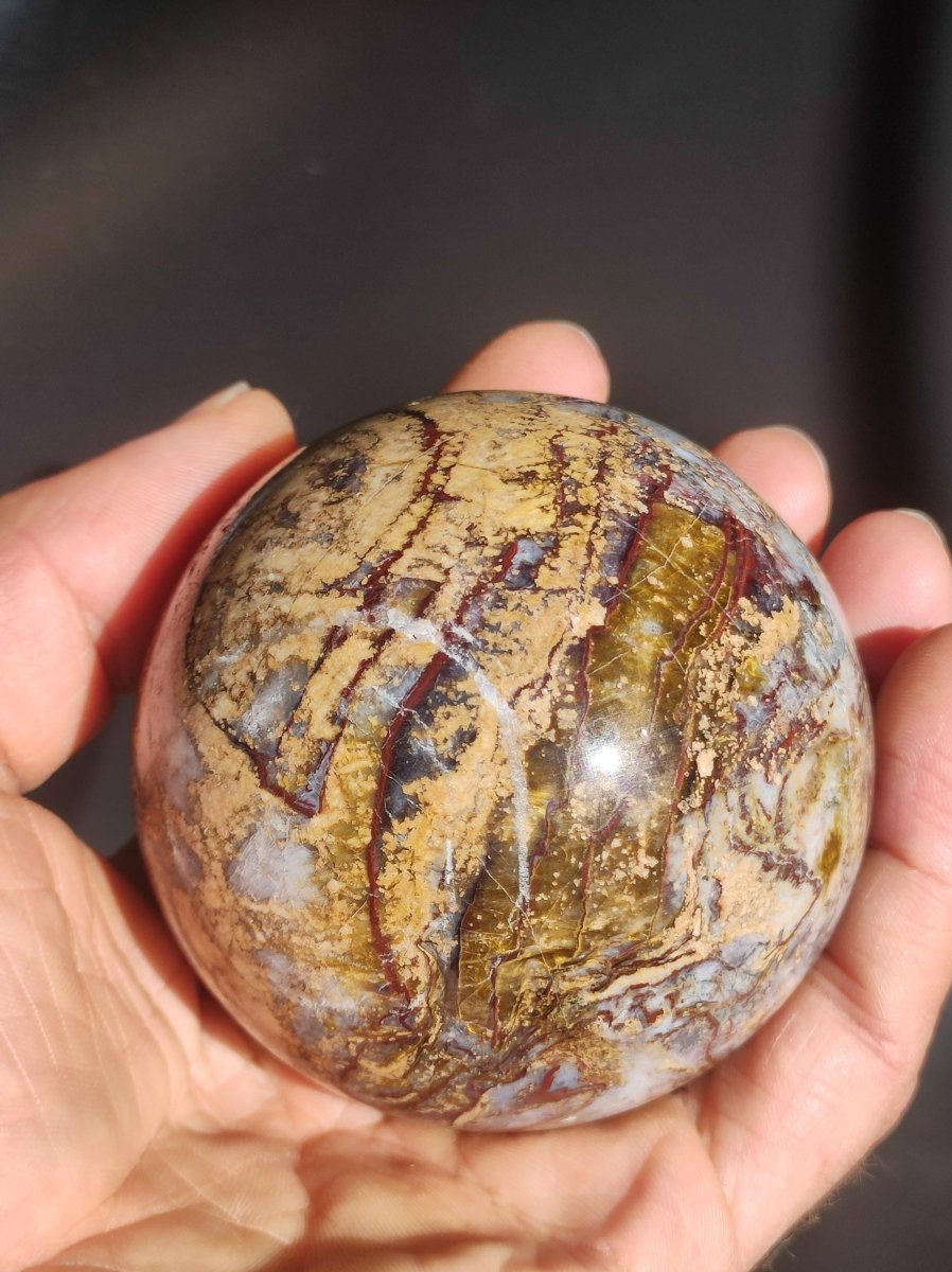 Pietersite ~ Magische Edelstein Kugel Massage & Deko Sphere Crystal Spielkugel Meditation ~HIPPIE ~GOA ~Boho ~Ethno ~Heilstein ~Naturschatz - Art of Nature Berlin