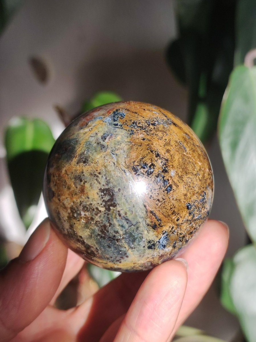 Pietersite ~ Magische Edelstein Kugel Massage & Deko Sphere Crystal Spielkugel Meditation ~HIPPIE ~GOA ~Boho ~Ethno ~Heilstein ~Naturschatz - Art of Nature Berlin