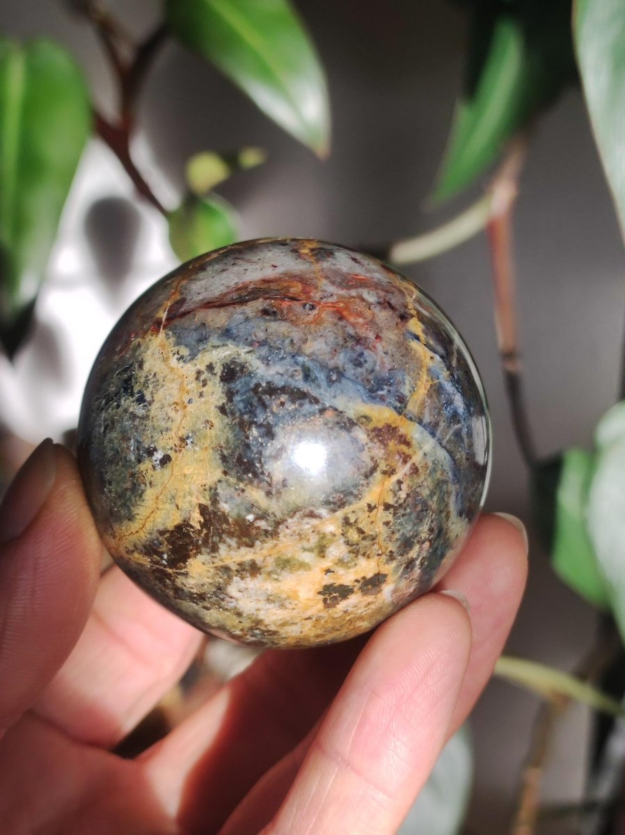 Pietersite ~ Magische Edelstein Kugel Massage & Deko Sphere Crystal Spielkugel Meditation ~HIPPIE ~GOA ~Boho ~Ethno ~Heilstein ~Naturschatz - Art of Nature Berlin