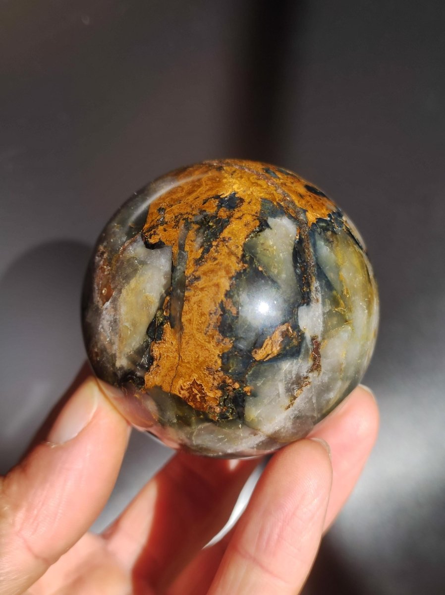 Pietersite ~ Magische Edelstein Kugel Massage & Deko Sphere Crystal Spielkugel Meditation ~HIPPIE ~GOA ~Boho ~Ethno ~Heilstein ~Naturschatz - Art of Nature Berlin
