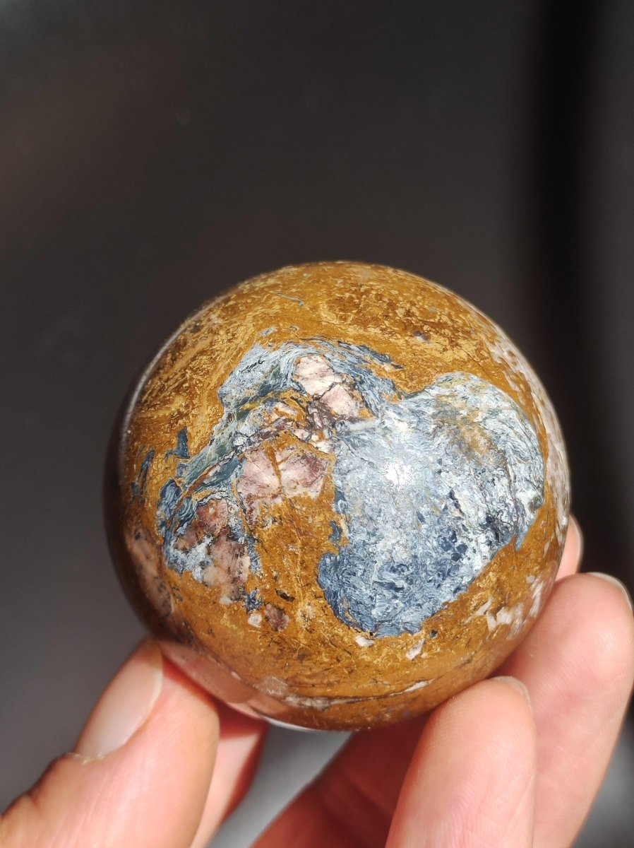 Pietersite ~ Magische Edelstein Kugel Massage & Deko Sphere Crystal Spielkugel Meditation ~HIPPIE ~GOA ~Boho ~Ethno ~Heilstein ~Naturschatz - Art of Nature Berlin