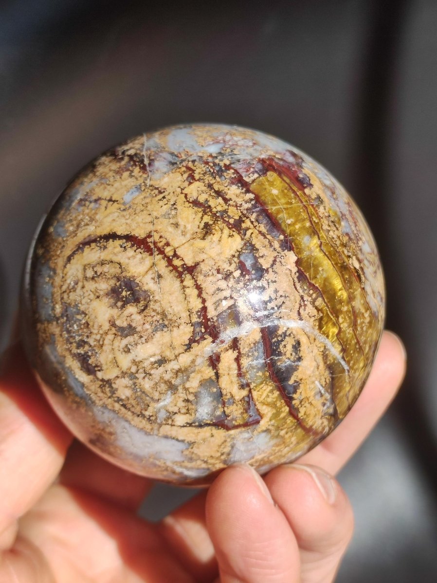 Pietersite ~ Magische Edelstein Kugel Massage & Deko Sphere Crystal Spielkugel Meditation ~HIPPIE ~GOA ~Boho ~Ethno ~Heilstein ~Naturschatz - Art of Nature Berlin