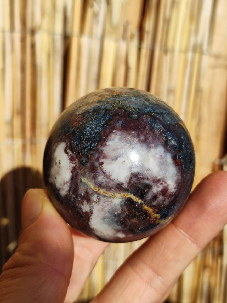 Pietersite ~ Magische Edelstein Kugel Massage & Deko Sphere Crystal Spielkugel Meditation ~HIPPIE ~GOA ~Boho ~Ethno ~Heilstein ~Naturschatz - Art of Nature Berlin