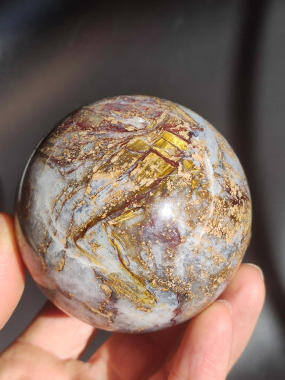 Pietersite ~ Magische Edelstein Kugel Massage & Deko Sphere Crystal Spielkugel Meditation ~HIPPIE ~GOA ~Boho ~Ethno ~Heilstein ~Naturschatz - Art of Nature Berlin