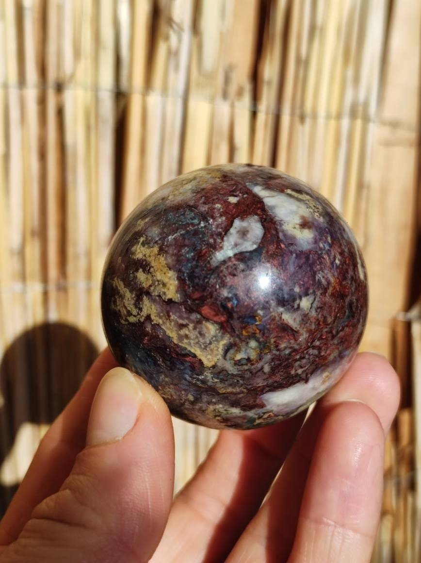 Pietersite ~ Magische Edelstein Kugel Massage & Deko Sphere Crystal Spielkugel Meditation ~HIPPIE ~GOA ~Boho ~Ethno ~Heilstein ~Naturschatz - Art of Nature Berlin