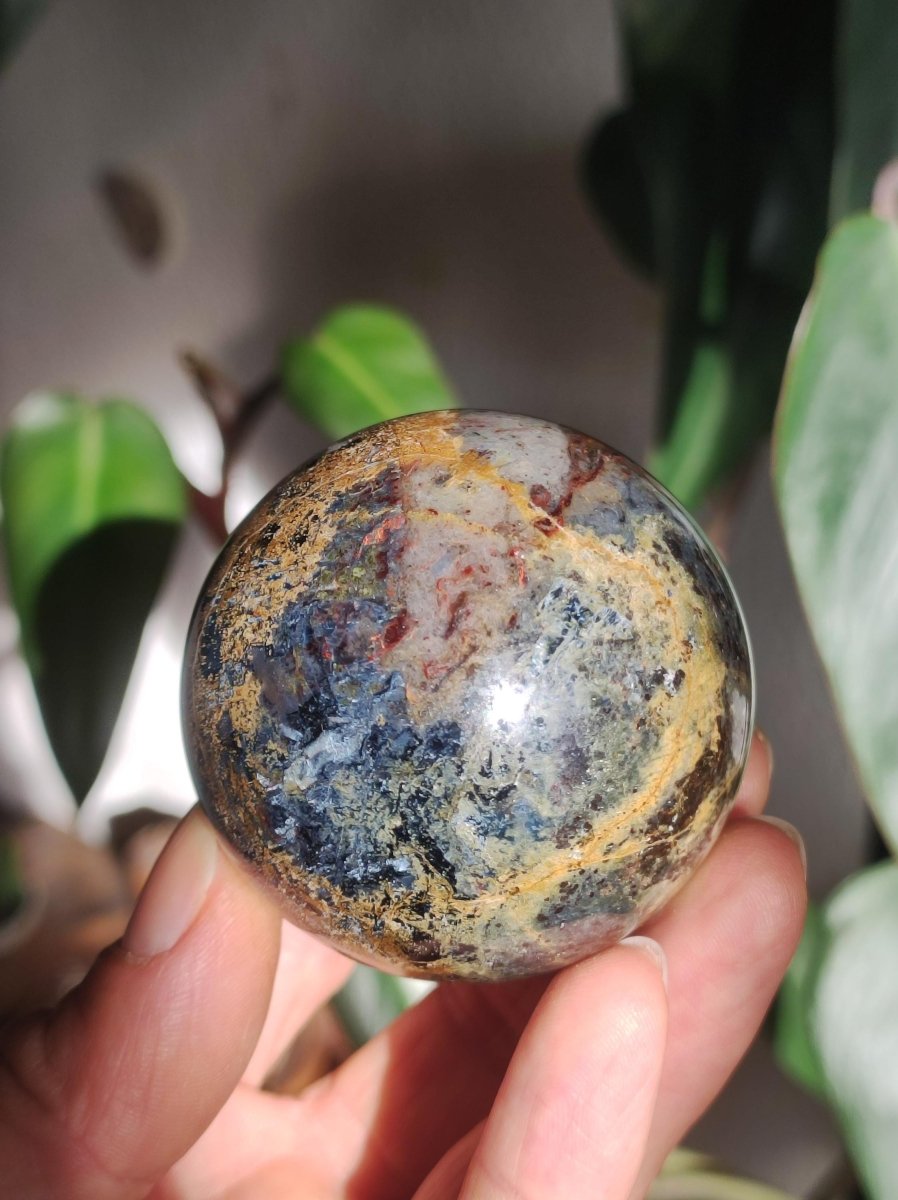 Pietersite ~ Magische Edelstein Kugel Massage & Deko Sphere Crystal Spielkugel Meditation ~HIPPIE ~GOA ~Boho ~Ethno ~Heilstein ~Naturschatz - Art of Nature Berlin