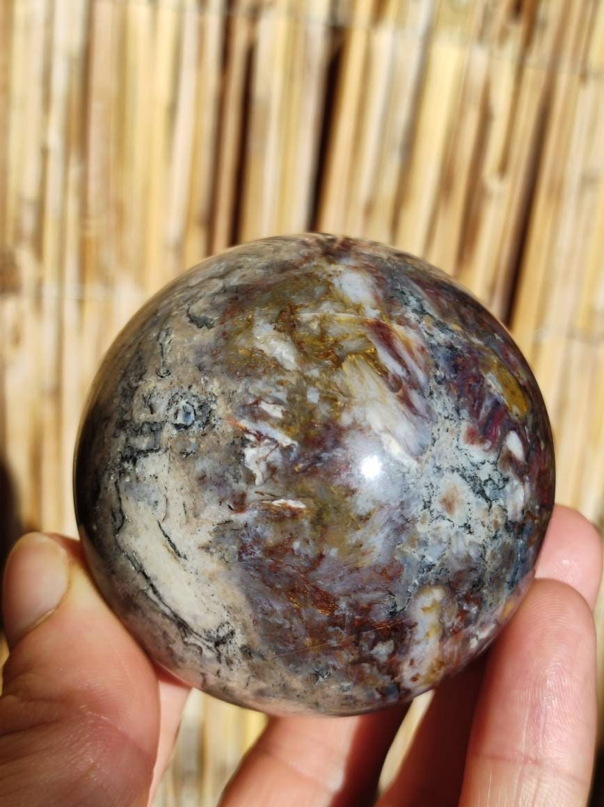 Pietersite ~ Magische Edelstein Kugel Massage & Deko Sphere Crystal Spielkugel Meditation ~HIPPIE ~GOA ~Boho ~Ethno ~Heilstein ~Naturschatz - Art of Nature Berlin