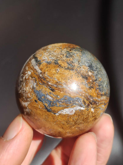 Pietersite ~ Magische Edelstein Kugel Massage & Deko Sphere Crystal Spielkugel Meditation ~HIPPIE ~GOA ~Boho ~Ethno ~Heilstein ~Naturschatz - Art of Nature Berlin
