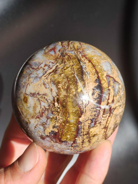 Pietersite ~ Magische Edelstein Kugel Massage & Deko Sphere Crystal Spielkugel Meditation ~HIPPIE ~GOA ~Boho ~Ethno ~Heilstein ~Naturschatz - Art of Nature Berlin