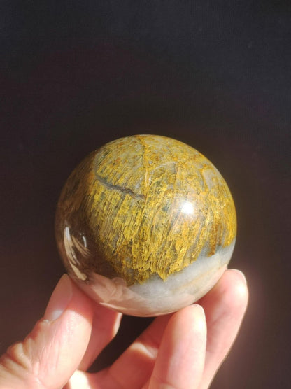 Pietersite ~ Magische Edelstein Kugel Massage & Deko Sphere Crystal Spielkugel Meditation ~HIPPIE ~GOA ~Boho ~Ethno ~Heilstein ~Naturschatz - Art of Nature Berlin