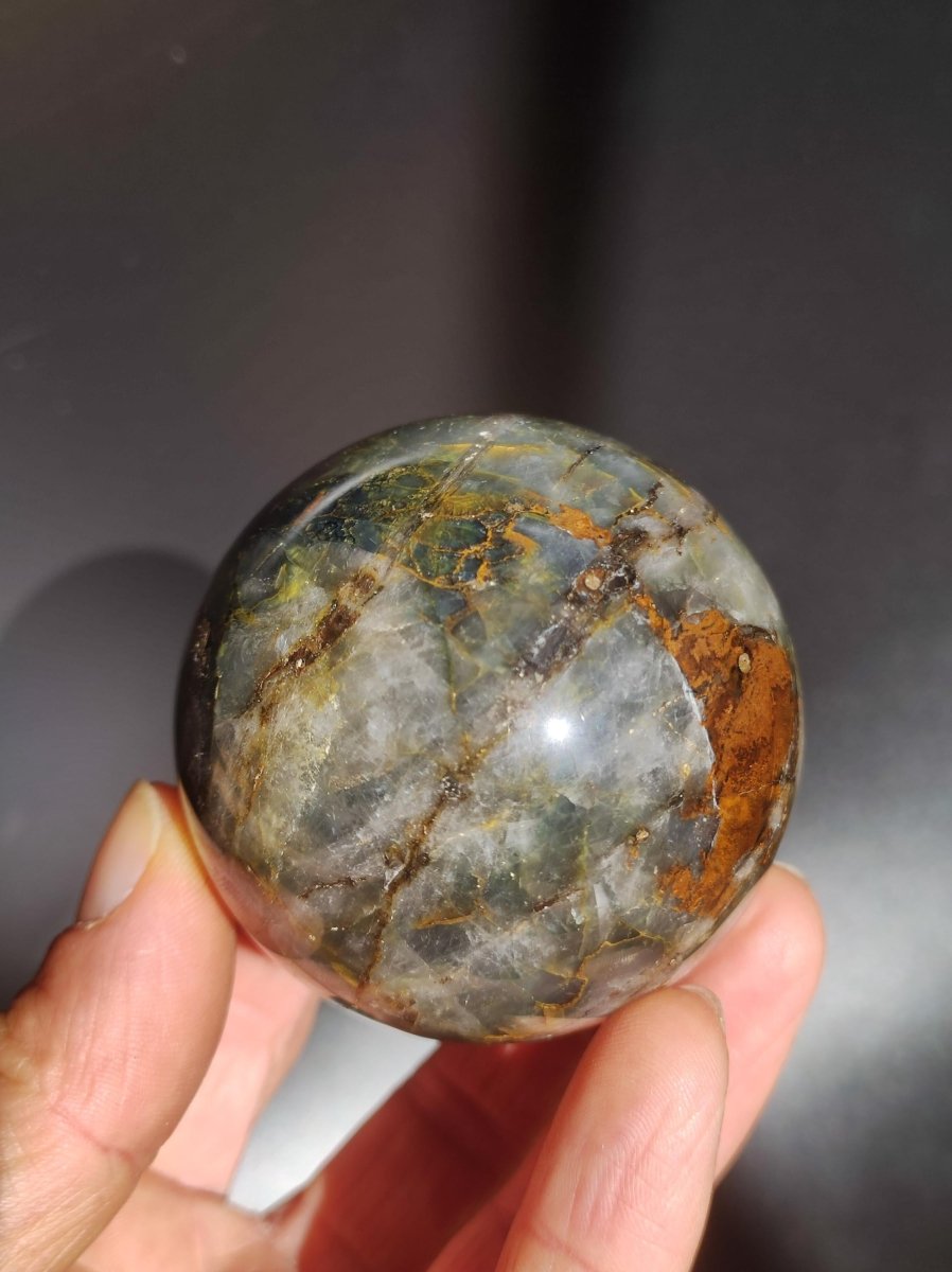 Pietersite ~ Magische Edelstein Kugel Massage & Deko Sphere Crystal Spielkugel Meditation ~HIPPIE ~GOA ~Boho ~Ethno ~Heilstein ~Naturschatz - Art of Nature Berlin