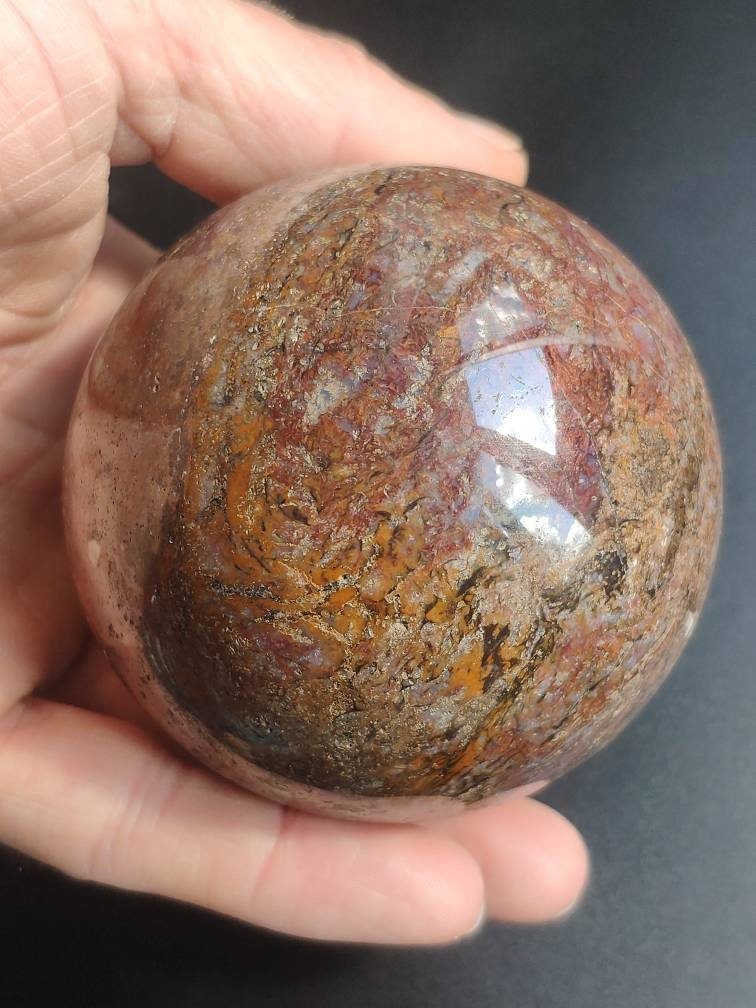 Pietersite ~ Magische Edelstein Kugel Massage & Deko Sphere Crystal Spielkugel Meditation ~HIPPIE ~GOA ~Boho ~Ethno ~Heilstein ~Naturschatz - Art of Nature Berlin