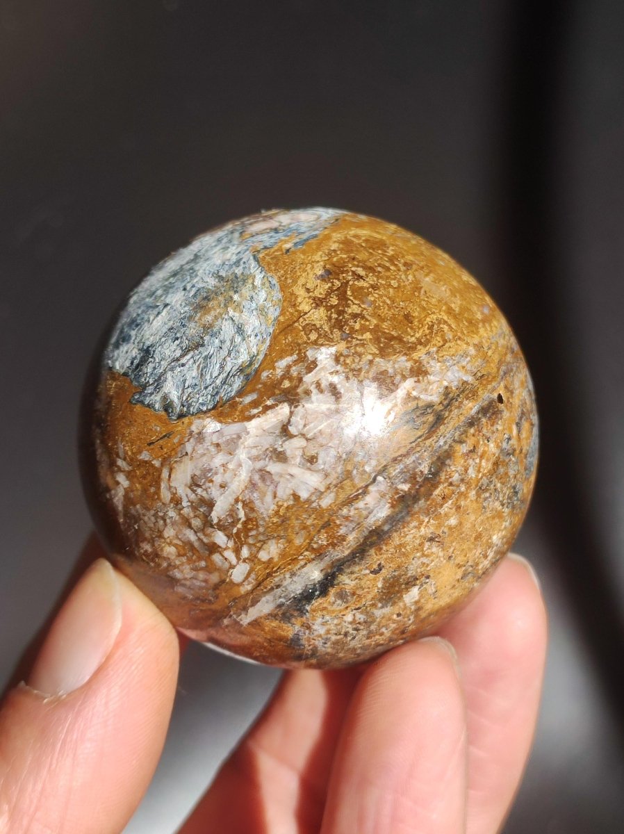 Pietersite ~ Magische Edelstein Kugel Massage & Deko Sphere Crystal Spielkugel Meditation ~HIPPIE ~GOA ~Boho ~Ethno ~Heilstein ~Naturschatz - Art of Nature Berlin