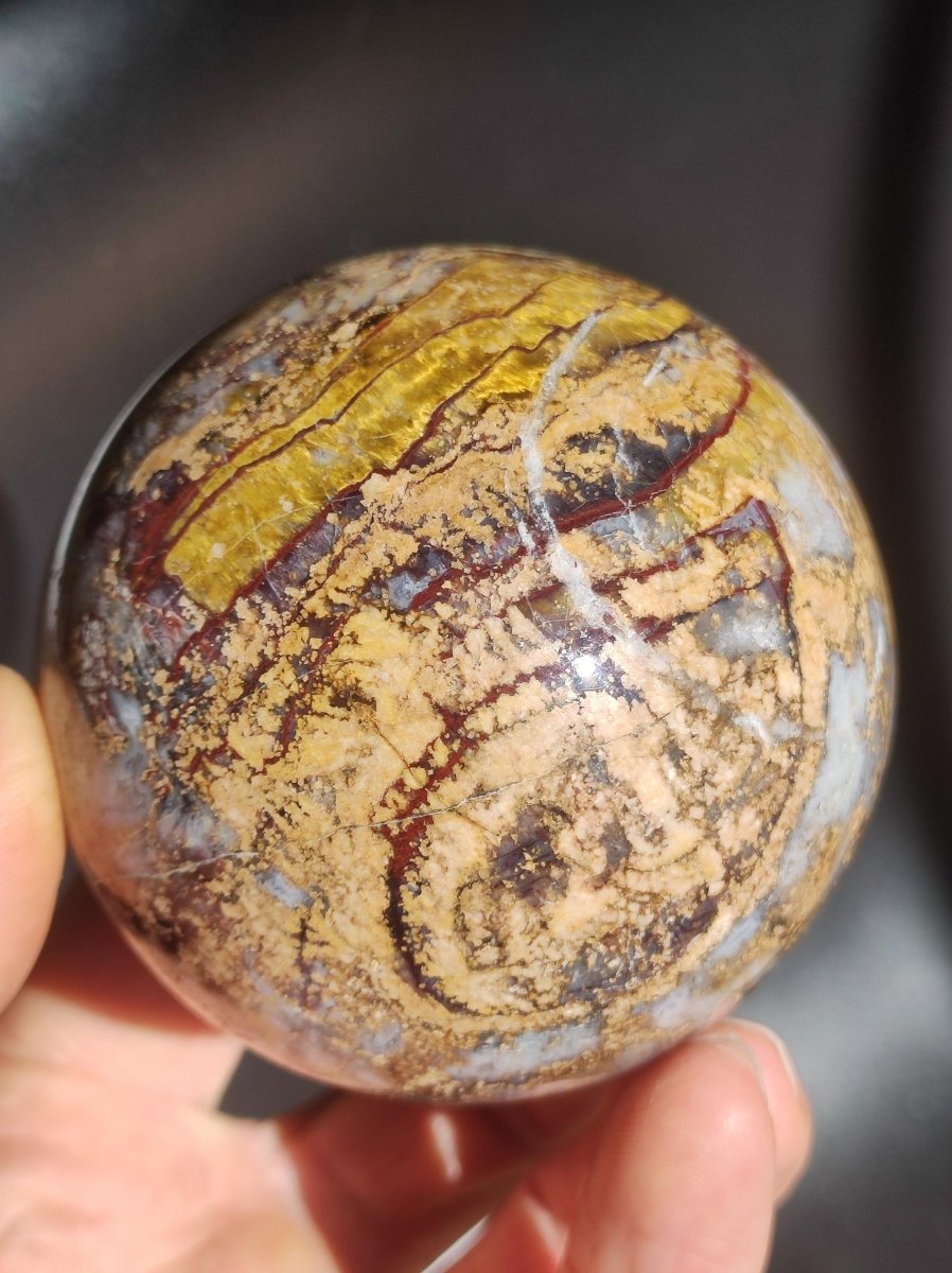 Pietersite ~ Magische Edelstein Kugel Massage & Deko Sphere Crystal Spielkugel Meditation ~HIPPIE ~GOA ~Boho ~Ethno ~Heilstein ~Naturschatz - Art of Nature Berlin