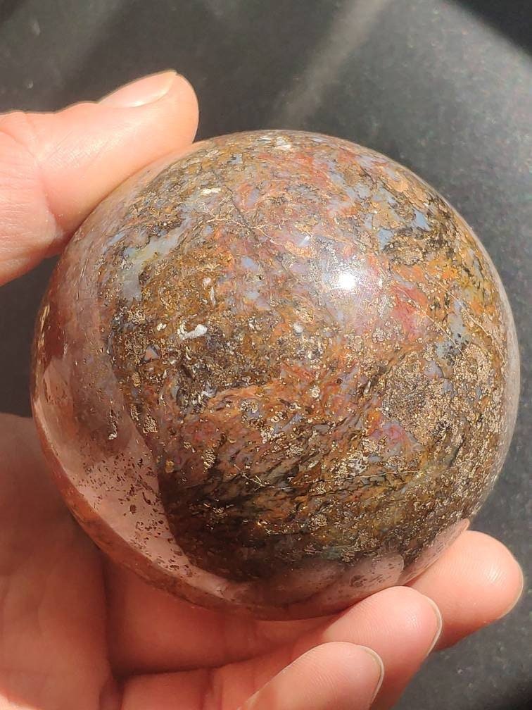 Pietersite ~ Magische Edelstein Kugel Massage & Deko Sphere Crystal Spielkugel Meditation ~HIPPIE ~GOA ~Boho ~Ethno ~Heilstein ~Naturschatz - Art of Nature Berlin