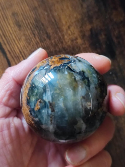 Pietersite ~ Magische Edelstein Kugel Massage & Deko Sphere Crystal Spielkugel Meditation ~HIPPIE ~GOA ~Boho ~Ethno ~Heilstein ~Naturschatz - Art of Nature Berlin