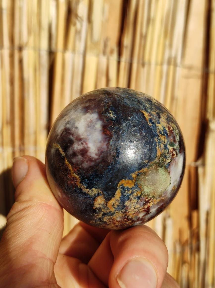 Pietersite ~ Magische Edelstein Kugel Massage & Deko Sphere Crystal Spielkugel Meditation ~HIPPIE ~GOA ~Boho ~Ethno ~Heilstein ~Naturschatz - Art of Nature Berlin