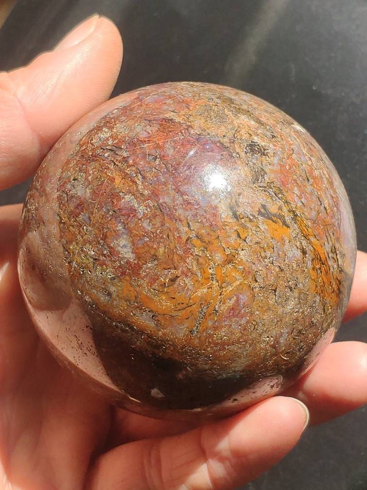 Pietersite ~ Magische Edelstein Kugel Massage & Deko Sphere Crystal Spielkugel Meditation ~HIPPIE ~GOA ~Boho ~Ethno ~Heilstein ~Naturschatz - Art of Nature Berlin