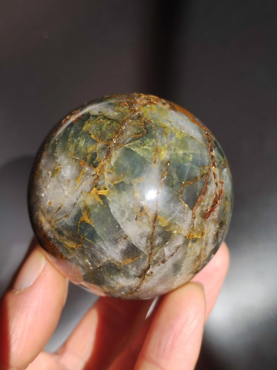 Pietersite ~ Magische Edelstein Kugel Massage & Deko Sphere Crystal Spielkugel Meditation ~HIPPIE ~GOA ~Boho ~Ethno ~Heilstein ~Naturschatz - Art of Nature Berlin