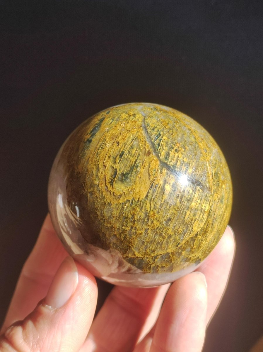 Pietersite ~ Magische Edelstein Kugel Massage & Deko Sphere Crystal Spielkugel Meditation ~HIPPIE ~GOA ~Boho ~Ethno ~Heilstein ~Naturschatz - Art of Nature Berlin