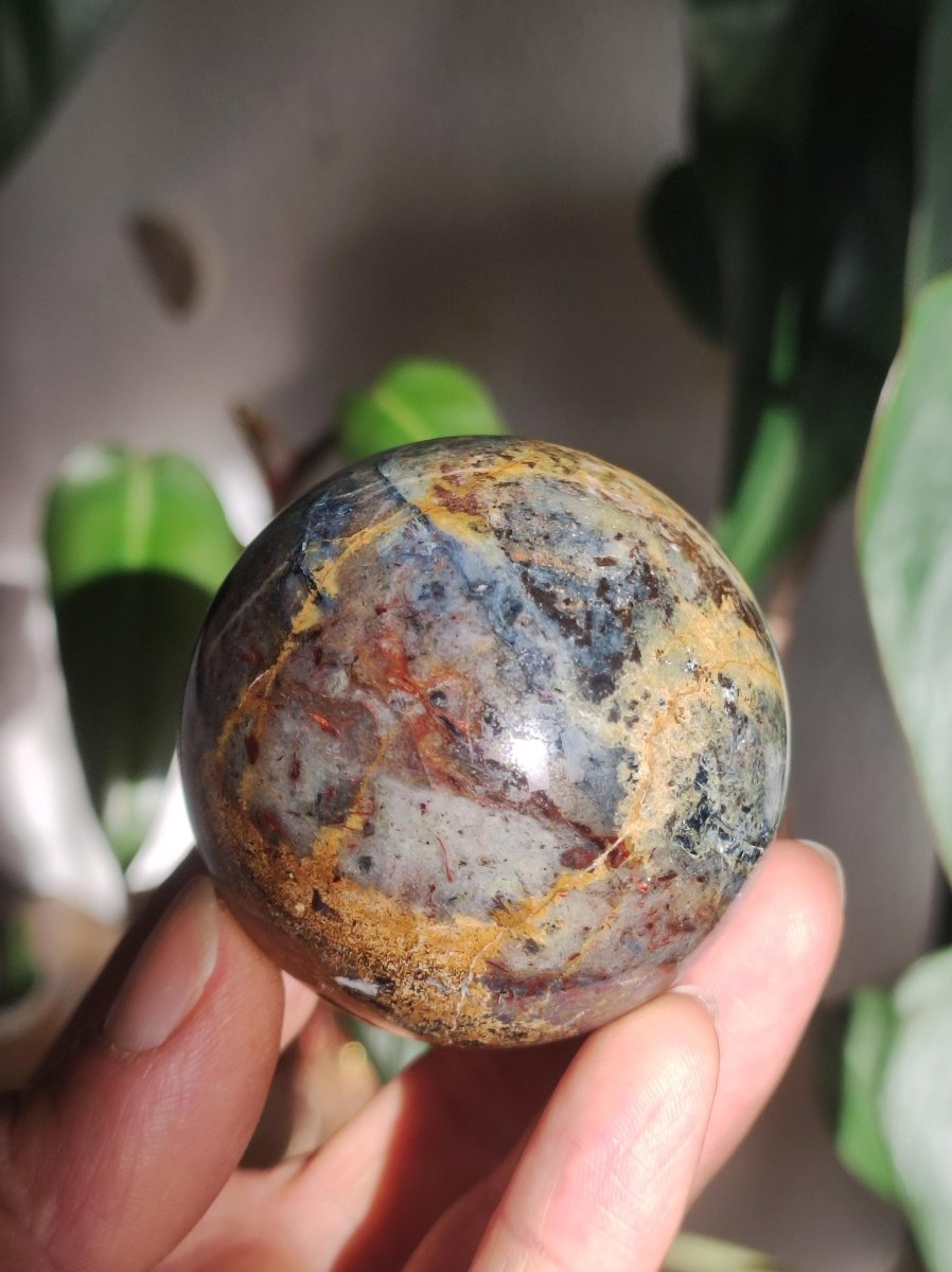 Pietersite ~ Magische Edelstein Kugel Massage & Deko Sphere Crystal Spielkugel Meditation ~HIPPIE ~GOA ~Boho ~Ethno ~Heilstein ~Naturschatz - Art of Nature Berlin