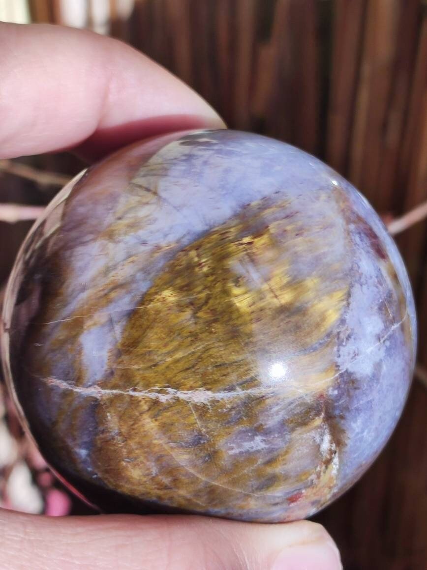 Pietersite ~ Magische Edelstein Kugel Massage & Deko Sphere Crystal Spielkugel Meditation ~HIPPIE ~GOA ~Boho ~Ethno ~Heilstein ~Naturschatz - Art of Nature Berlin