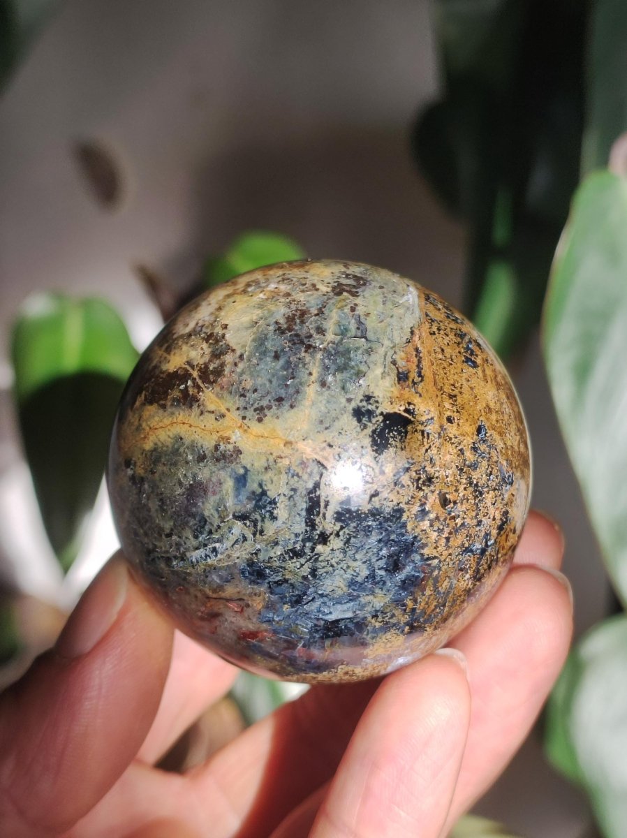 Pietersite ~ Magische Edelstein Kugel Massage & Deko Sphere Crystal Spielkugel Meditation ~HIPPIE ~GOA ~Boho ~Ethno ~Heilstein ~Naturschatz - Art of Nature Berlin