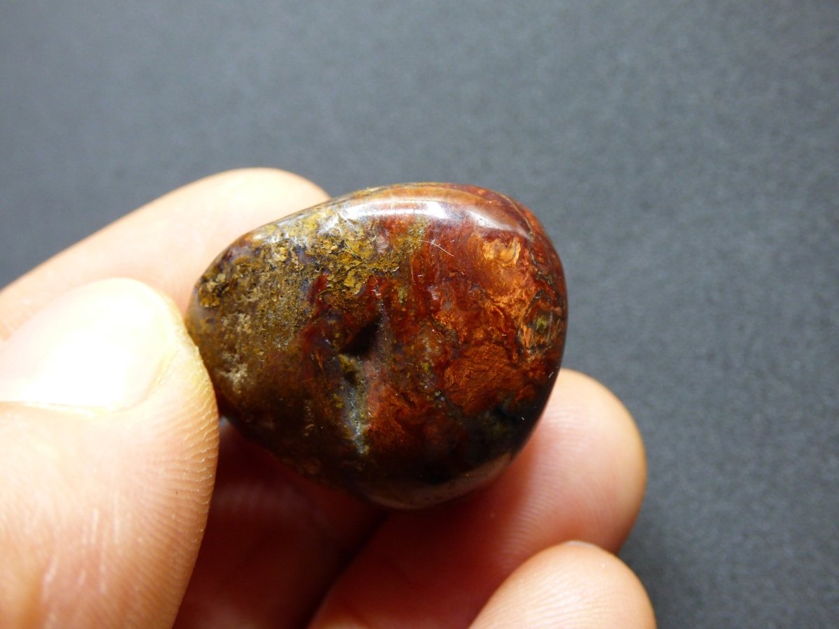 Pietersite rot ~ Edelstein Kette ~HIPPIE ~GOA ~Boho ~Ethno ~Nature ~Heilstein ~Flash ~Fire ~Fluss ~Blitz ~Rarität - Art of Nature Berlin