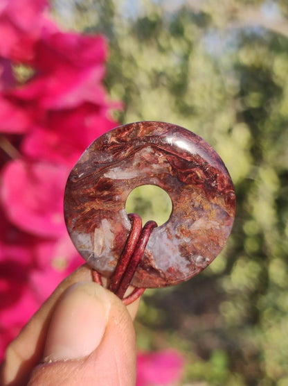 Pietersite rot gold Edelstein Donut Kette Rarität selten Schutzsymbol Heilstein Kristall HIPPIE Boho Ethno Mann Frau Geschenk Er Sie - Art of Nature Berlin