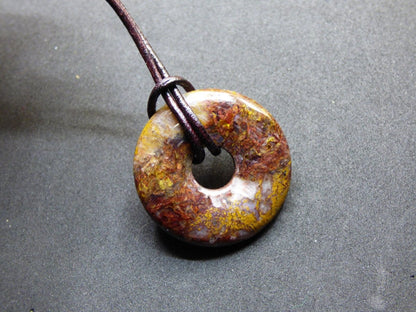 Pietersite rot & gold ~ Edelstein Kette ~HIPPIE ~GOA ~Boho ~Tibet ~Ethno ~Nature ~Donut ~Schutzsymbol ~Heilstein ~Rarität - Art of Nature Berlin