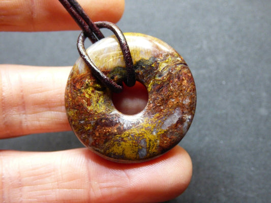 Pietersite rot & gold ~ Edelstein Kette ~HIPPIE ~GOA ~Boho ~Tibet ~Ethno ~Nature ~Donut ~Schutzsymbol ~Heilstein ~Rarität - Art of Nature Berlin