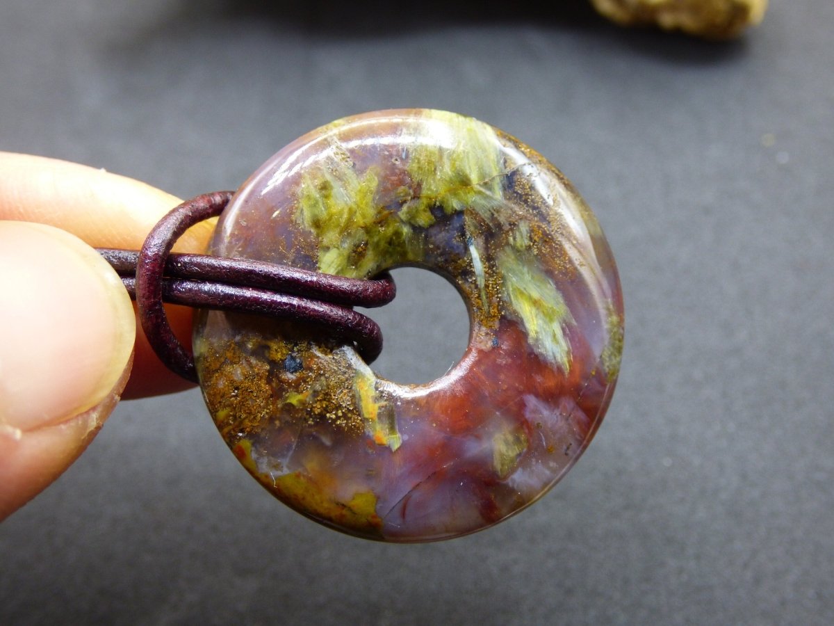 Pietersite rot gold ~ Edelstein Kette ~HIPPIE ~GOA ~Boho ~Tibet ~Ethno ~Nature ~Donut ~Schutzsymbol ~Heilstein ~Rarität - Art of Nature Berlin